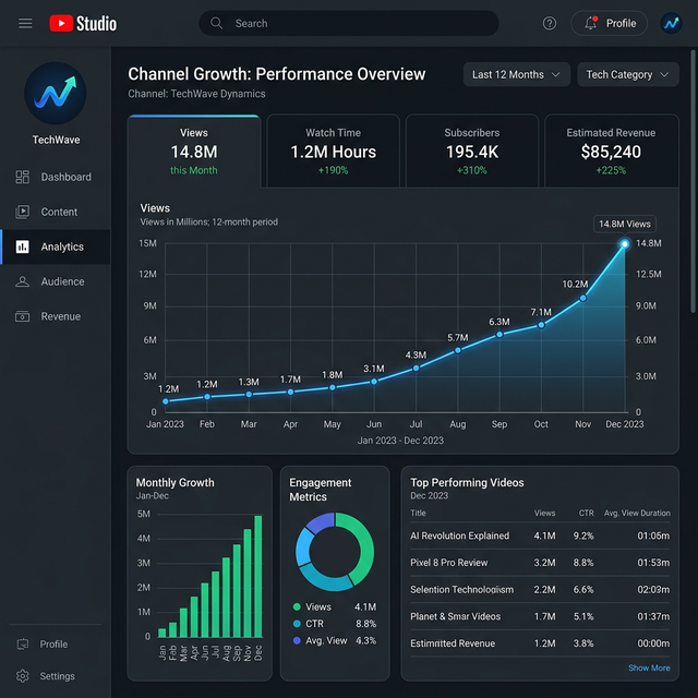 Channel growth analytics